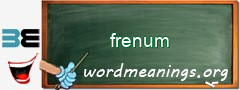 WordMeaning blackboard for frenum
